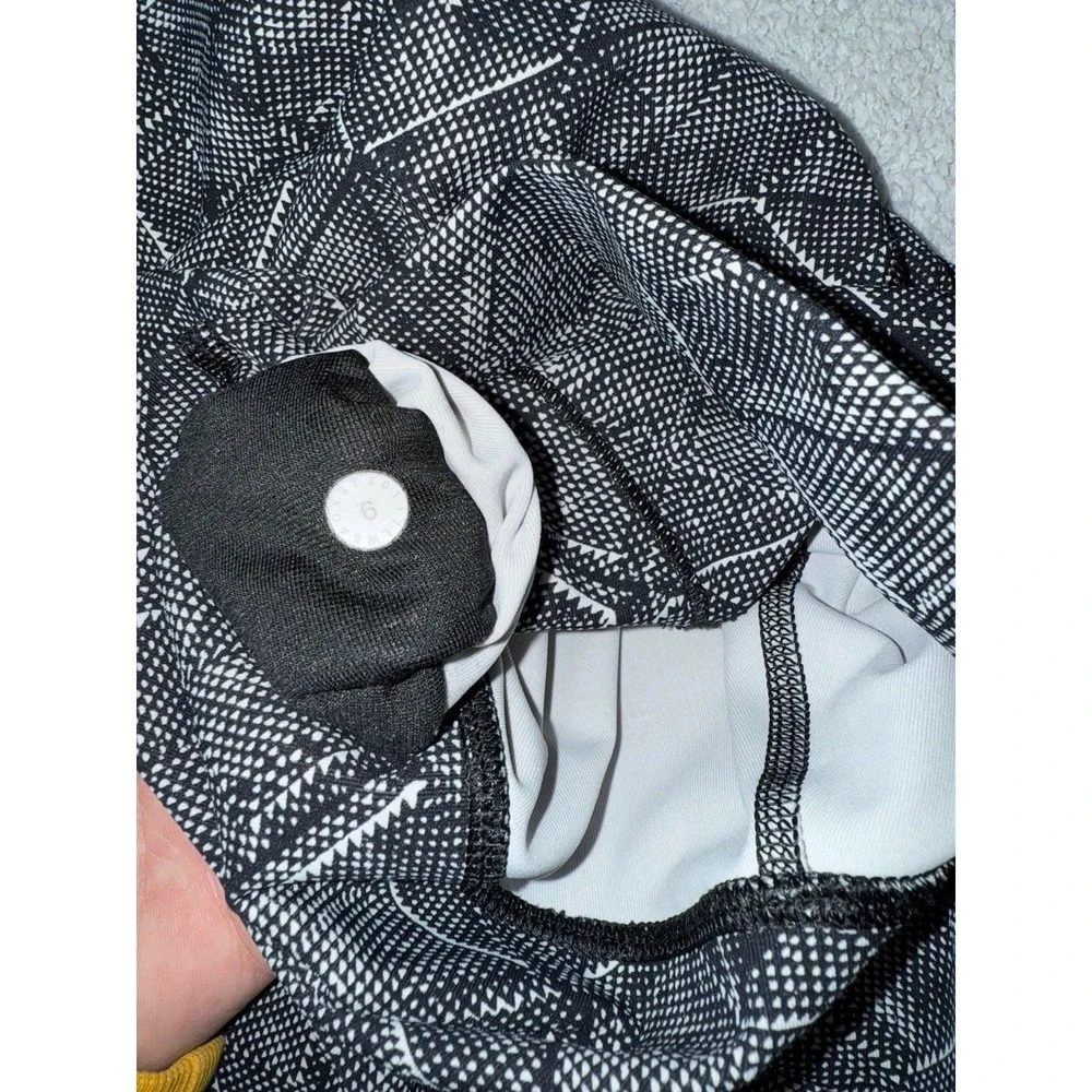 Lululemon Wunder Under 6 Luon Jacquard High‎ Rise Leggings Black White 25
